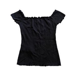 Hollister black ribbed top small